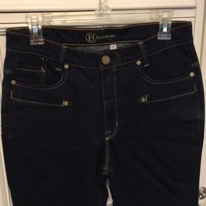 Bebe Flare Stretch Dark Denim Jeans